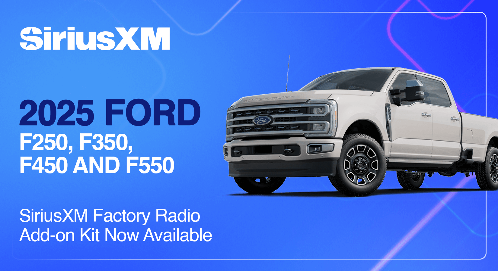 2025 Ford SiriusXM Factory Stereo Kit for F250, F350, F450 and F550 Trucks