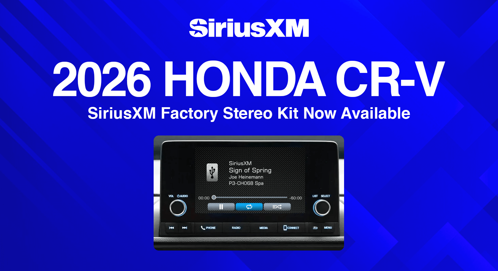 2026 Honda CR-V SiriusXM Radio Factory Stereo Tuner Kit