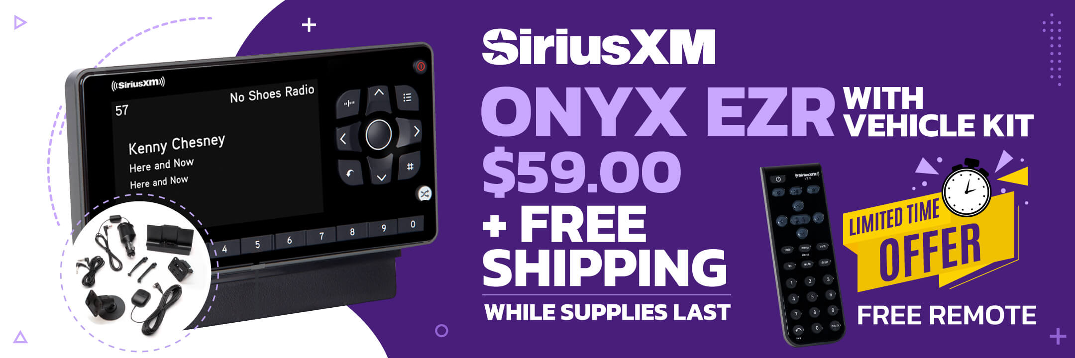 SiriusXM OnyX EZR with Free Remote Promo