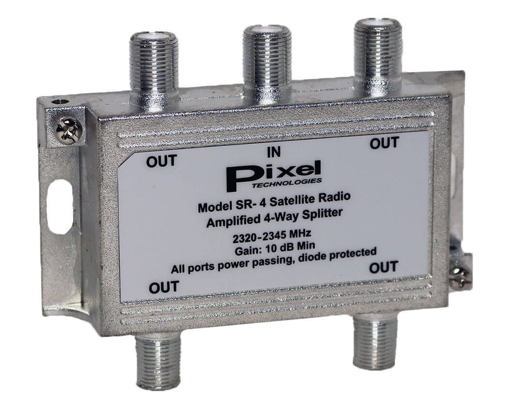 Pixel Technologies 4-Way Amplifier SiriusXM Radio Signal Splitter