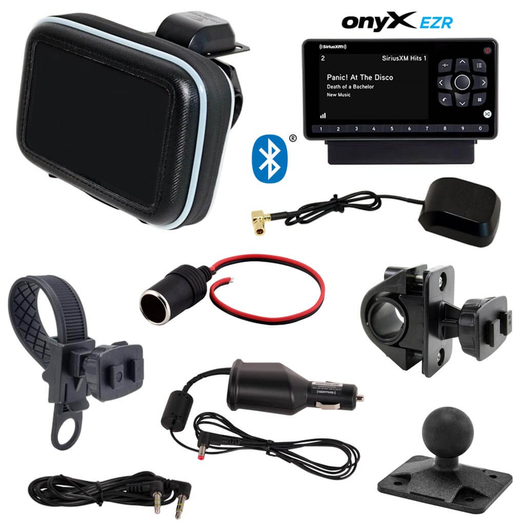 SiriusXM Satellite Radio Bluetooth UTV Installation Kit with OnyX EZR Receiver