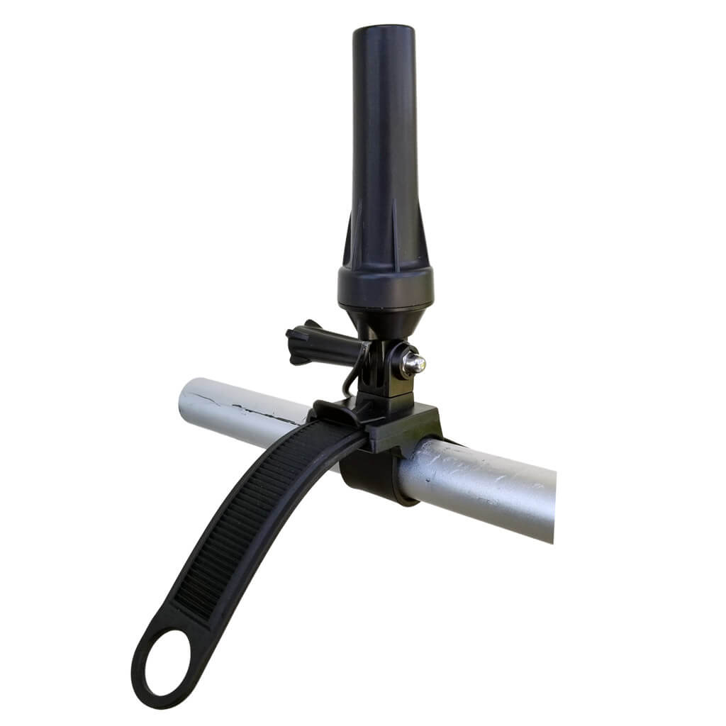 The strap mount allows you to securely install the antenna on handle bars of various sizes