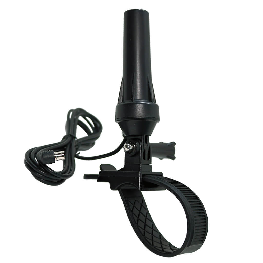 The antenna includes a 6 foot cable with right angle SMB connector