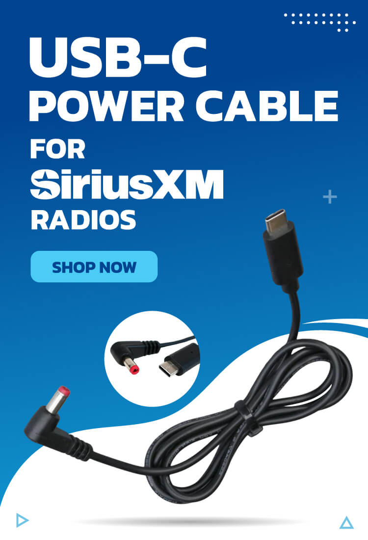 Sirius XM Radio USB C Power Cable for PowerConnect Radios