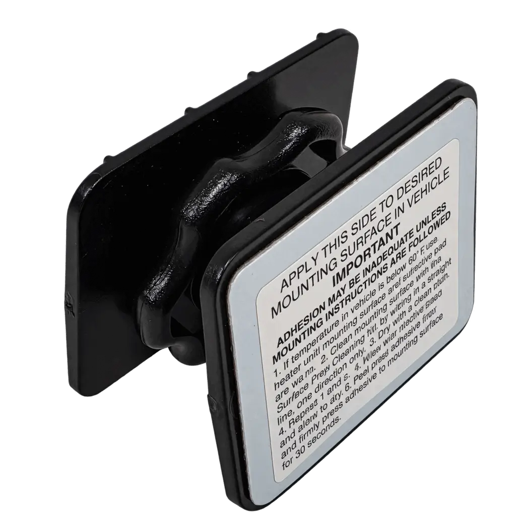 adhesive side of XM Radio swivel dash mount