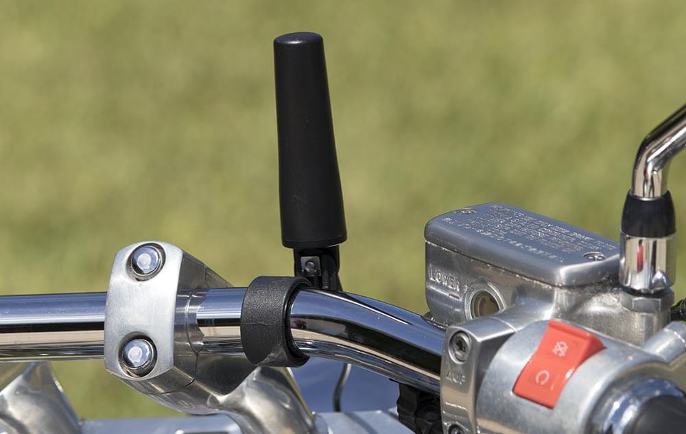 antenna mounted on a motorcycle