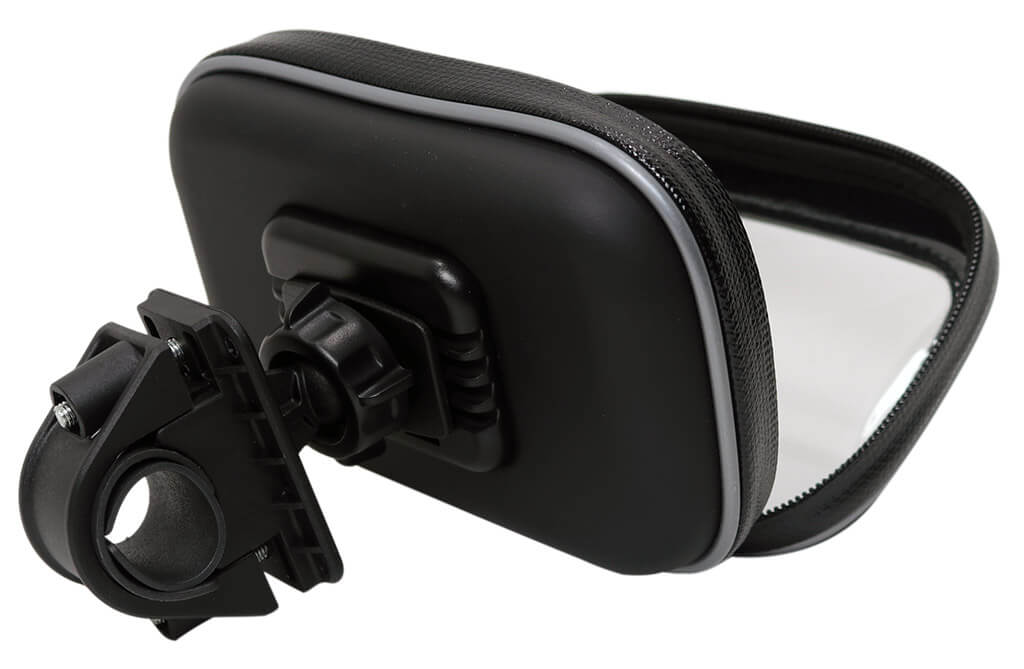 back of the case showing the handle bar mount