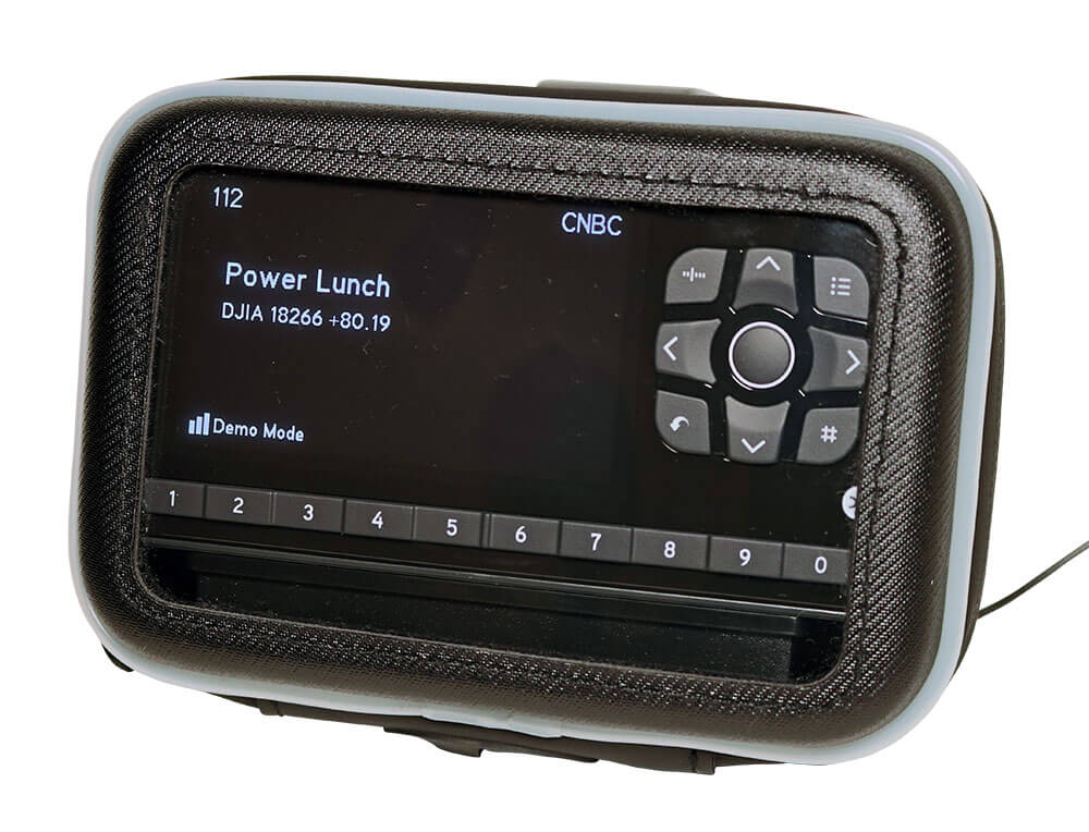 You can press buttons and control the receiver when inside the protective case