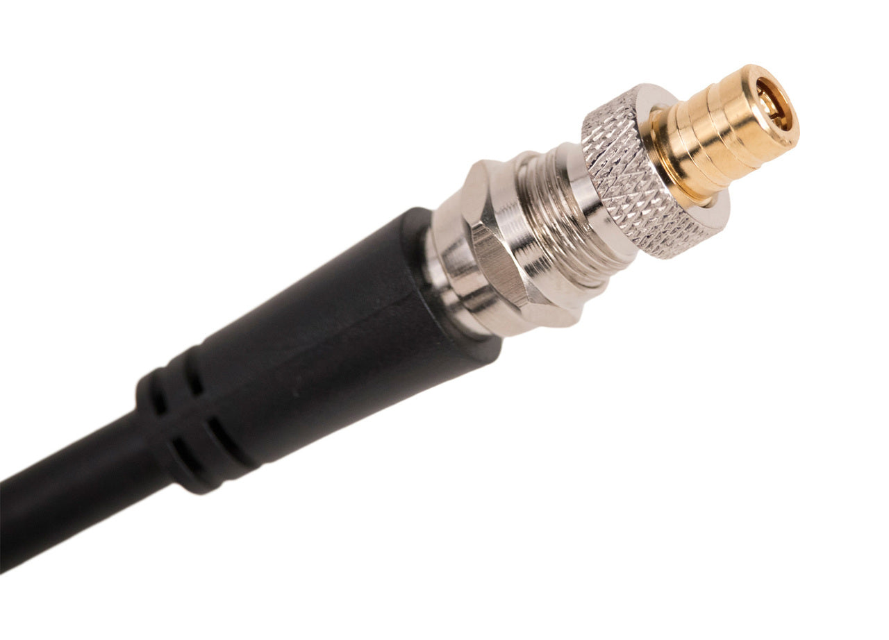 SMB plug on the end of RG-6 cable to connect to the receiver