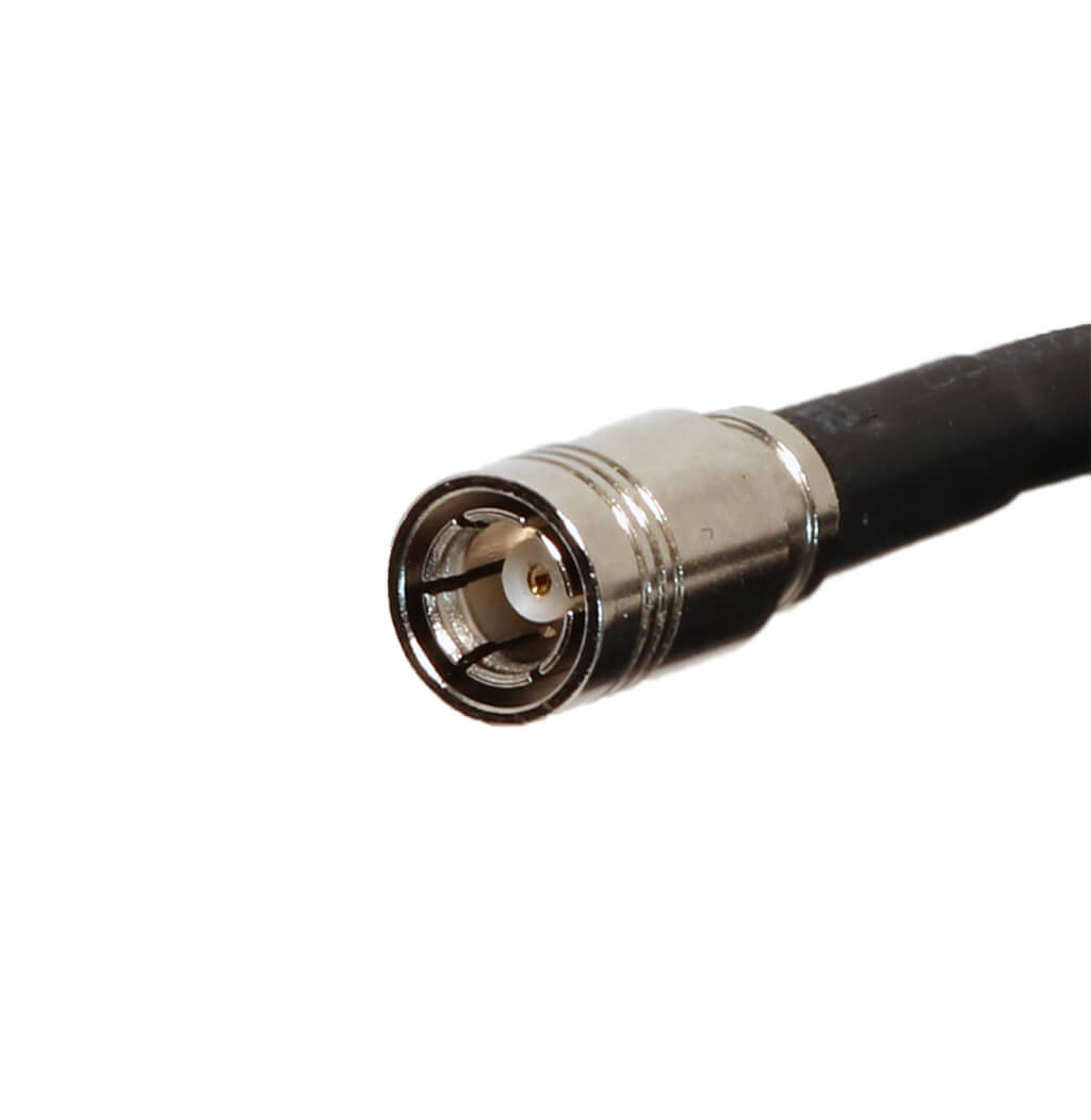 SMB connector plugs into the receiver or cradle