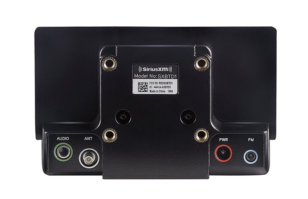Back of the satellite radio bluetooth cradle