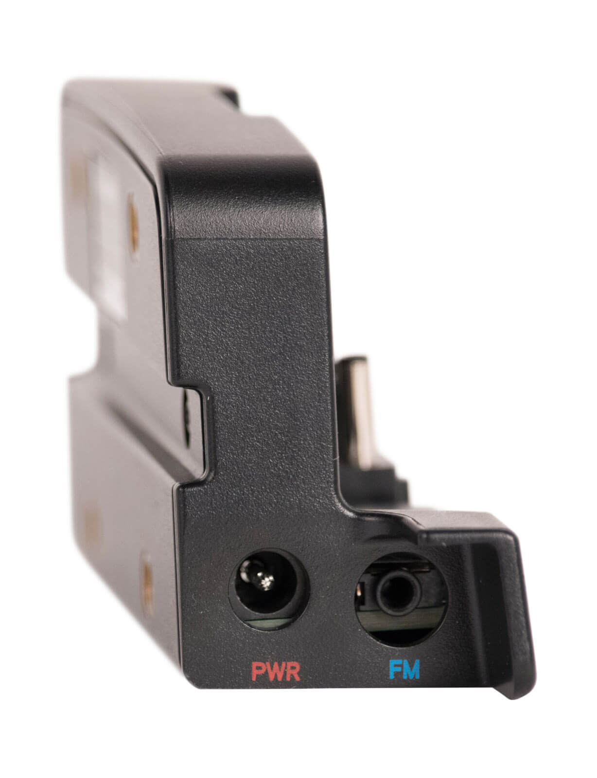 Side view of the SXVD1 showing the power port and FM port