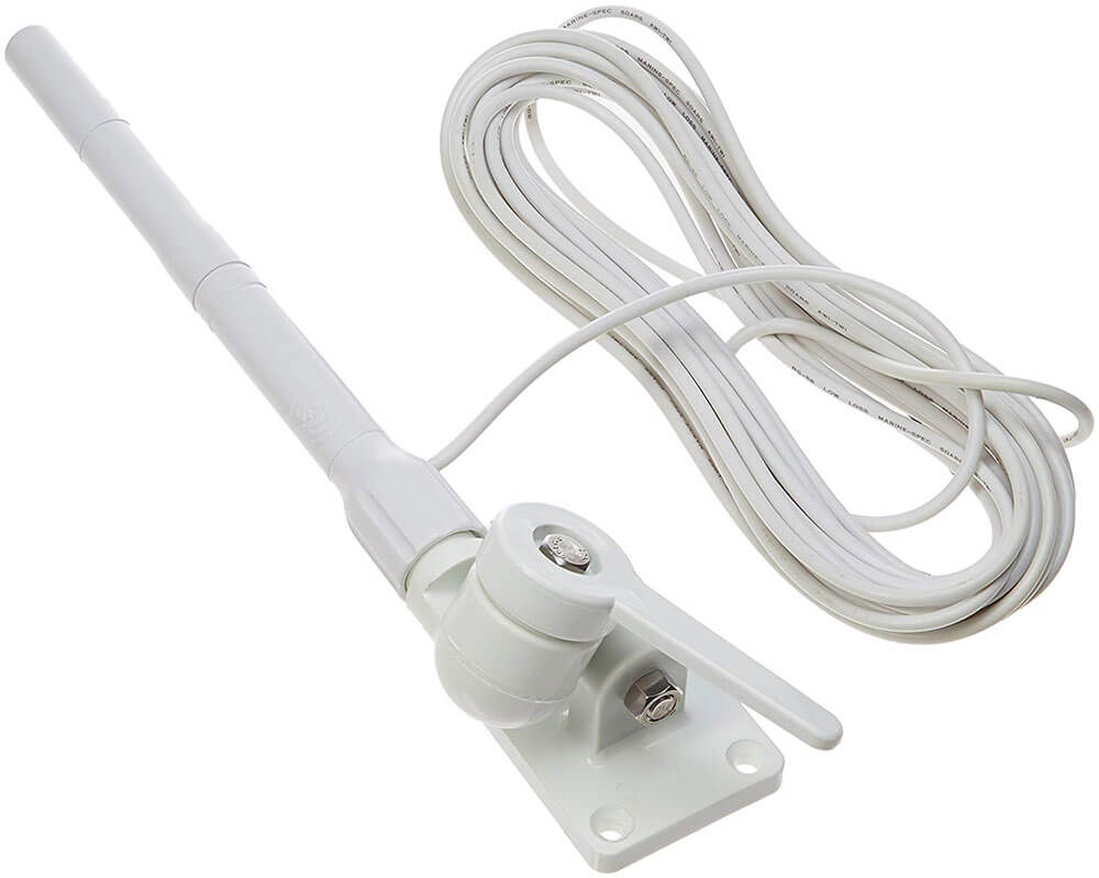 SiriusXM Marine antenna has 30 feet of cable attached to the antenna