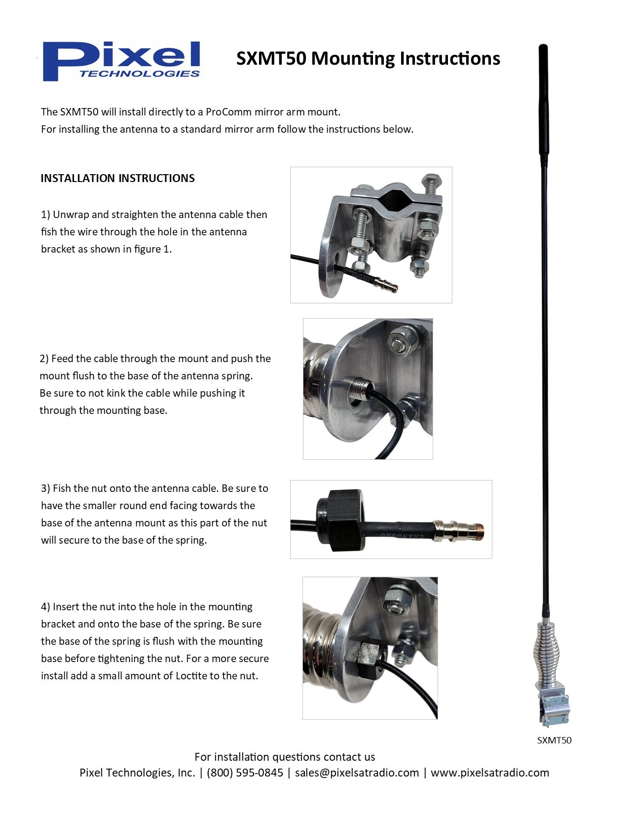 Mounting bracket installation instructions