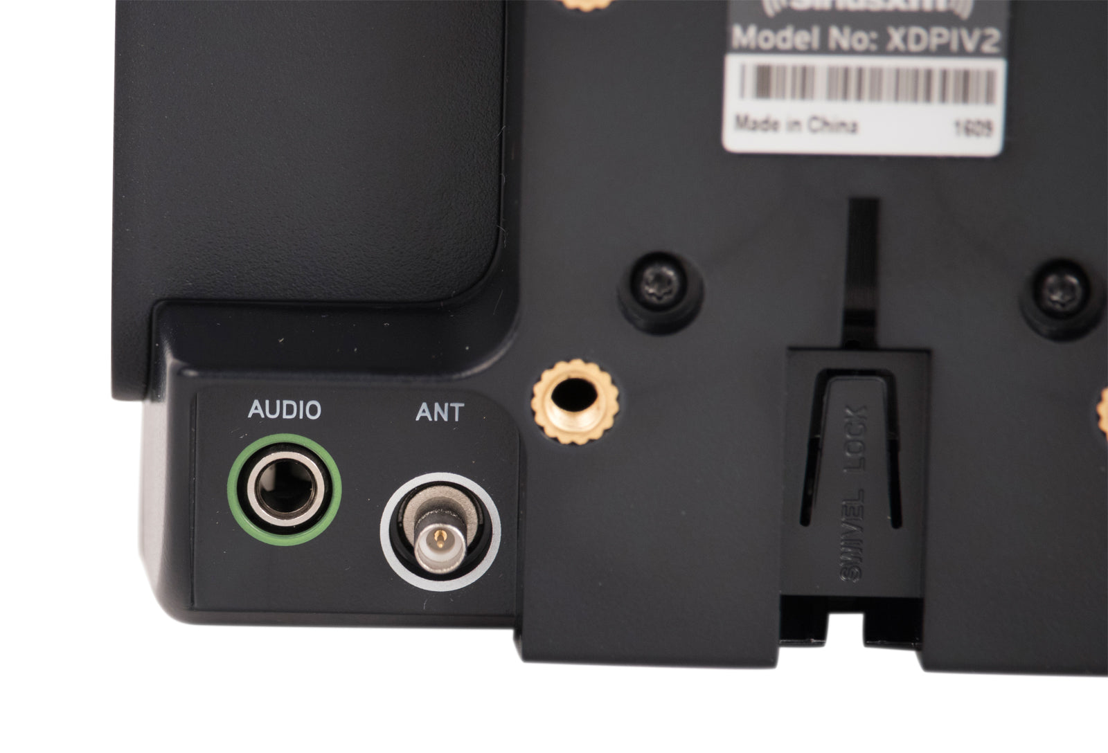 Audio and antenna ports on XDPIV2 car cradle