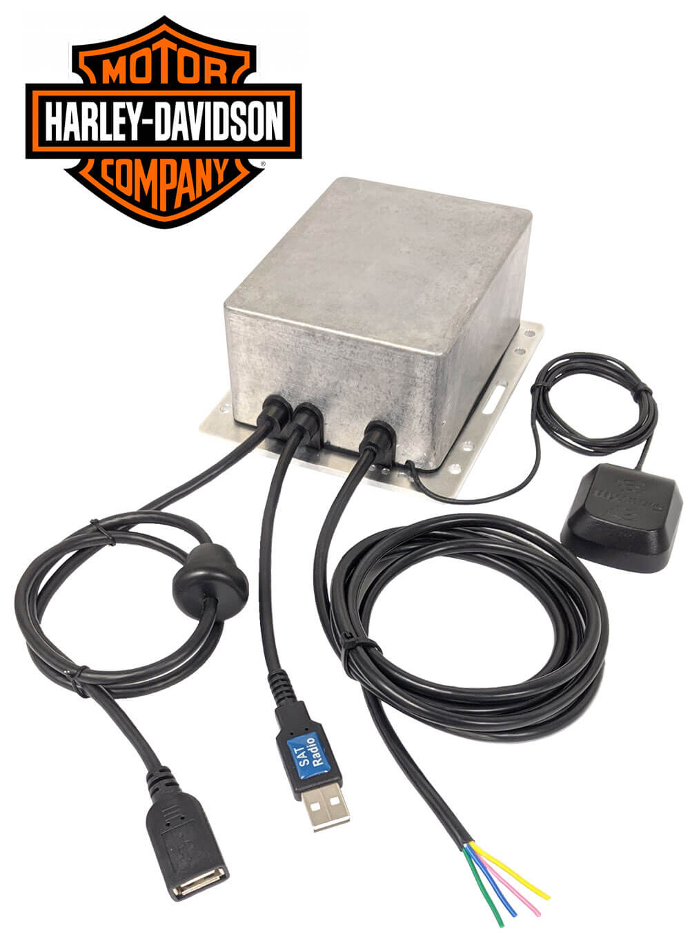 Harley Davidson Sirius XM Radio Installation Kit with Motorcycle Antenna