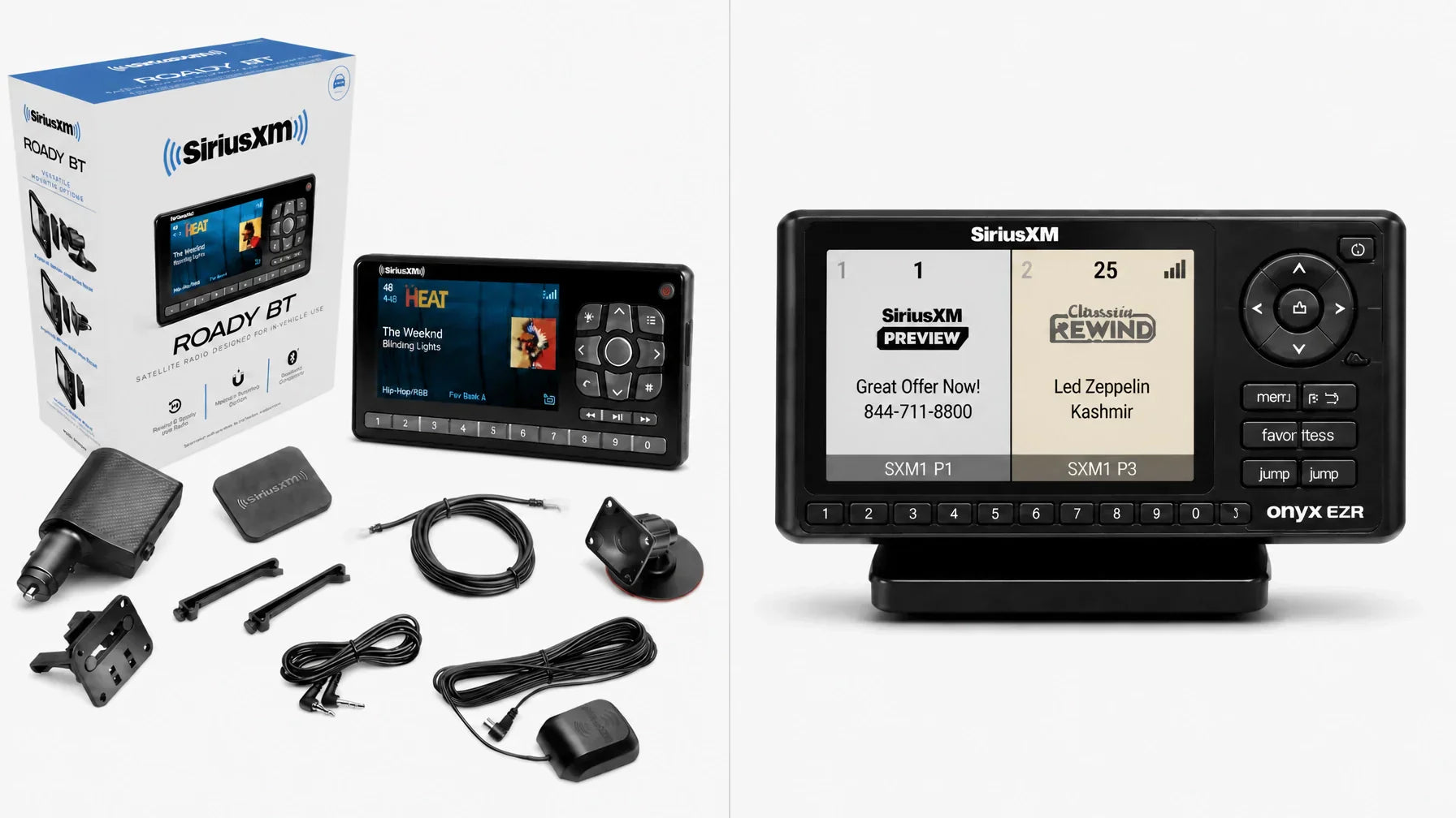 Roady BT Vs Ony EZR satellite radio kits