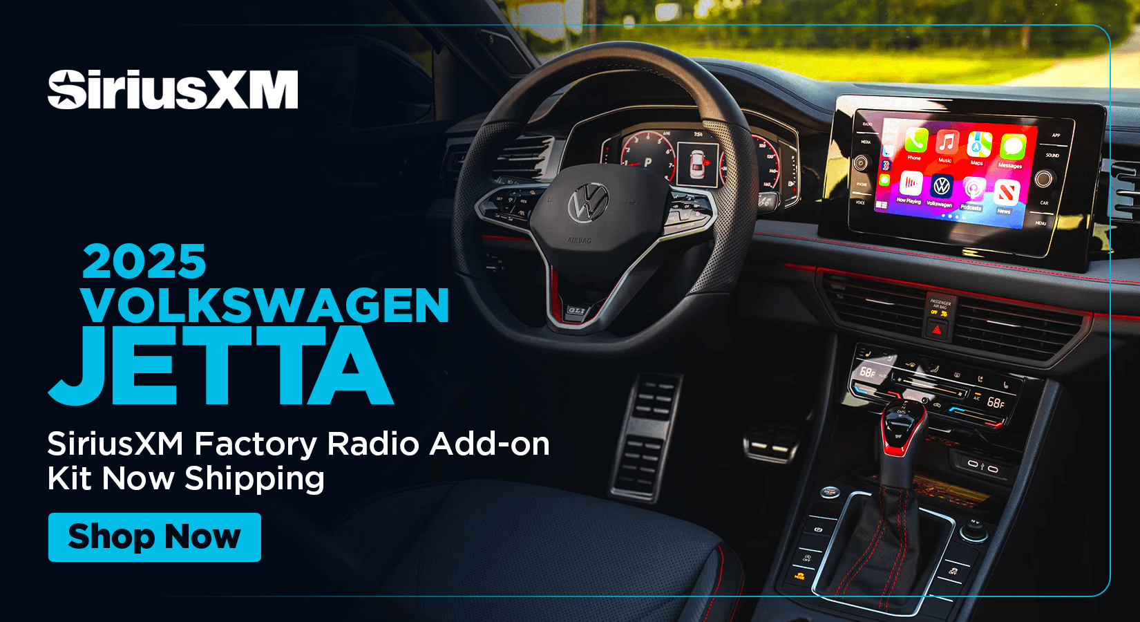 2025 Volkswagen Jetta SiriusXM Satellite Radio Factory Stereo Add On Kit