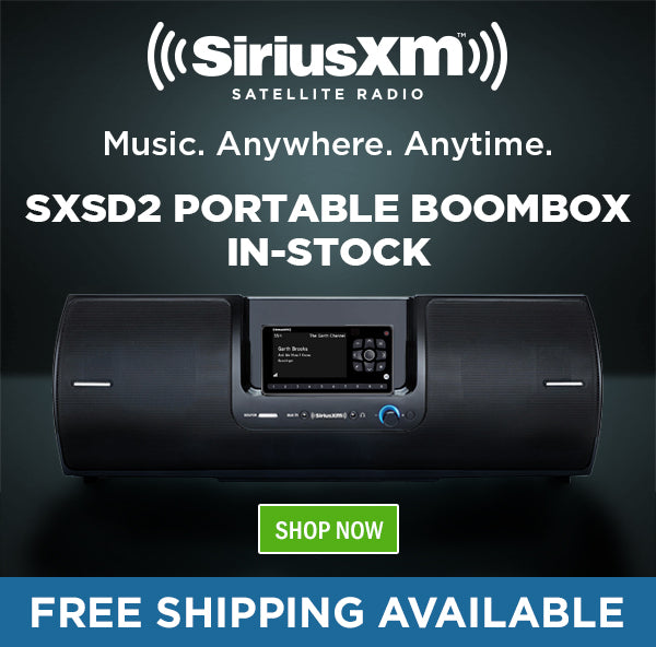SiriusXM™ Portable Boombox In-Stock!