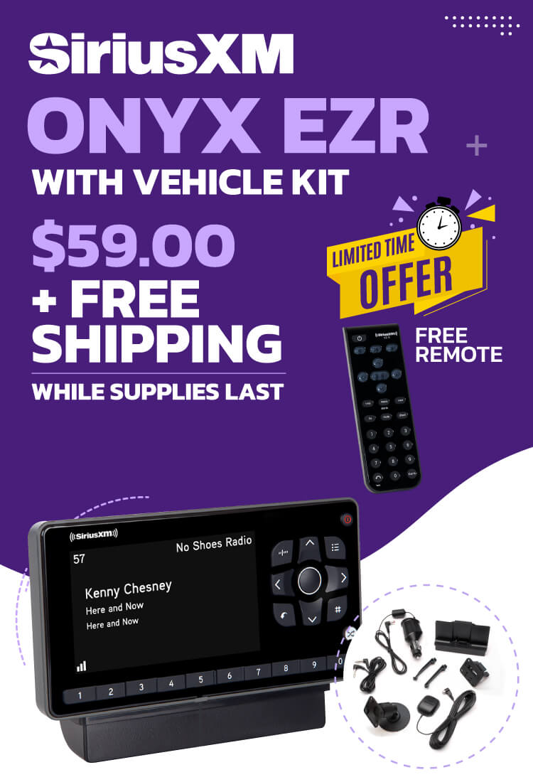 Get Free Remote when you purchase a SiriusXM EZR with Car Kit