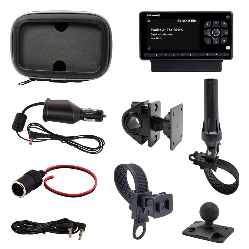 SiriusXM Satellite Radio Motorcycle Kit with OnyX EZR Portable Receiver