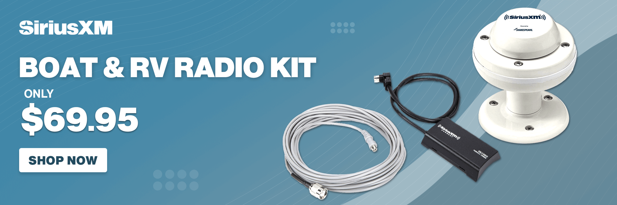SXV300M1 SiriusXM Radio Marine and RV Kit only $69.95