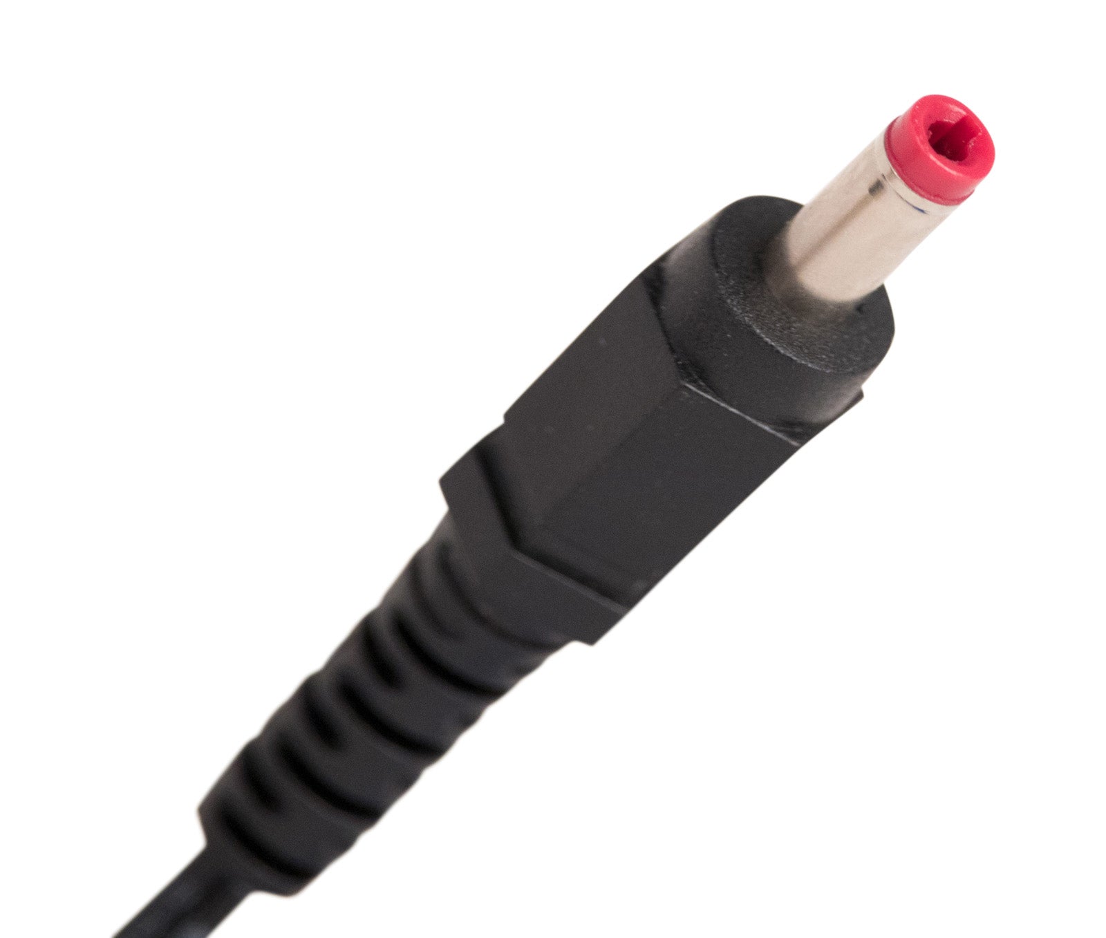 comes with a red tip connector to plug into the vehicle cradle