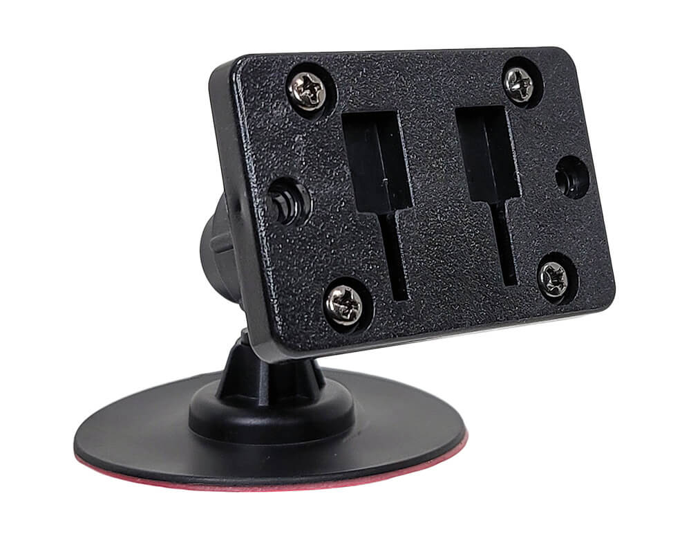 Adhesive dash mount with AMPS plate to mount the controller vertically or horizontally