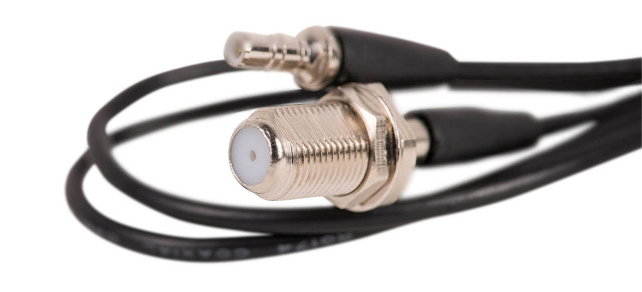Male SMB to Female RG-6 COAX Cable Adapter