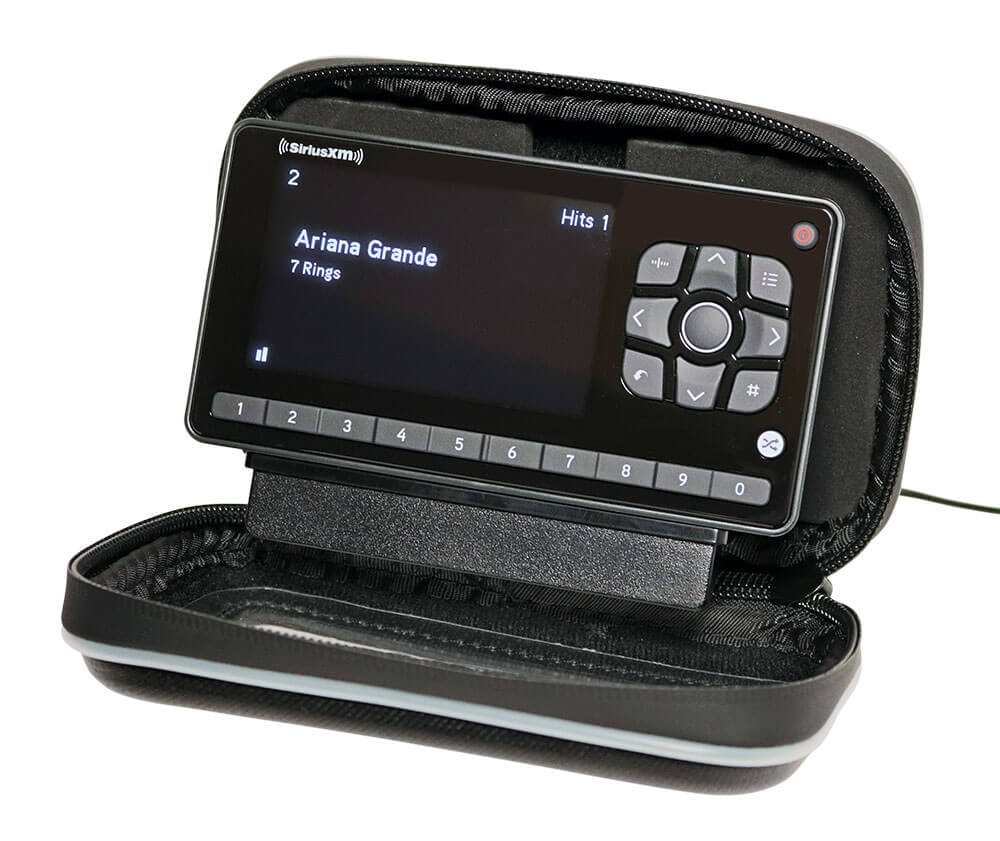 EZR receiver shown inside the protective case