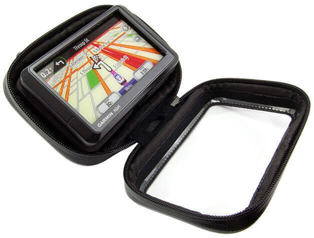 The case has easy access to a satellite radio receiver or GPS unit