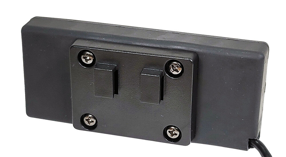 AMPS plates on the back of the rubber case used to attach a mount