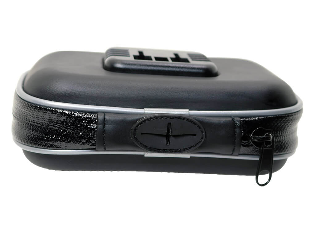 small hole at the bottom to allow the cables to come inside the case but not water or dust