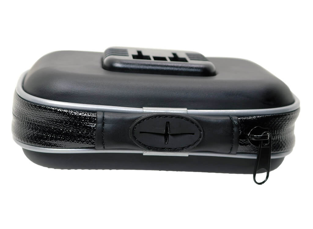 The bottom of the case has a hole which allows you to run cables inside the case but keeps the water out.