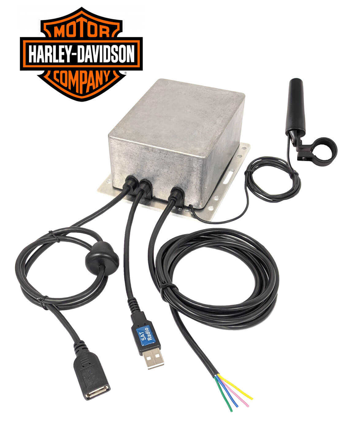Harley Davidson Sirius XM Radio Installation Kit with Motorcycle Antenna