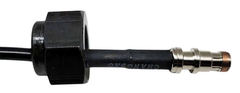 next run the antenna cable through the nut and bring it all the way to the base of the bracket