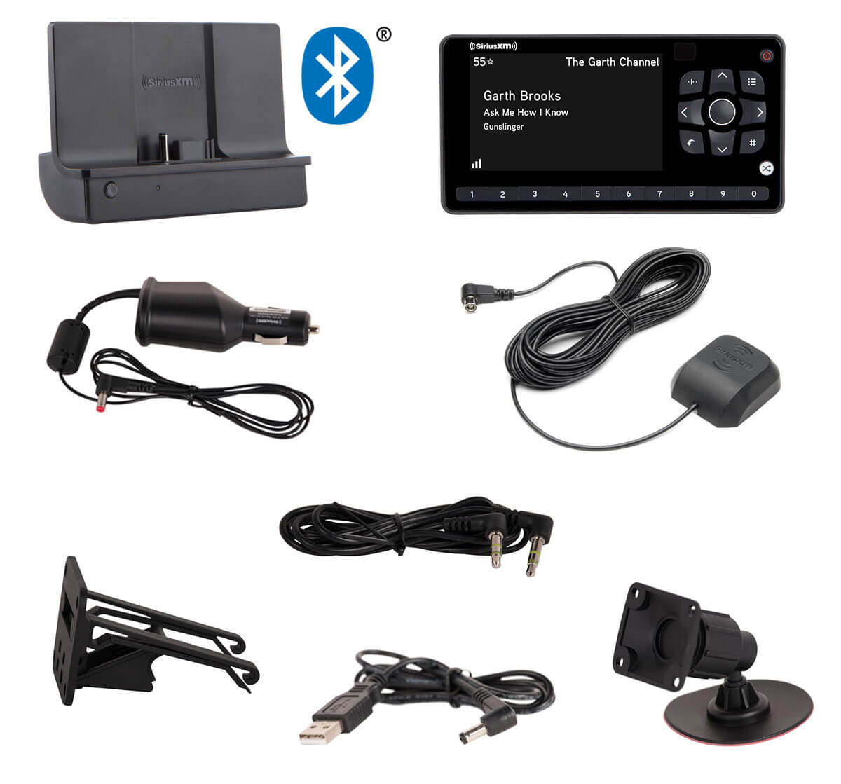 onyX EZR with Vehicle Kit Bluetooth Dock and USB Power cable